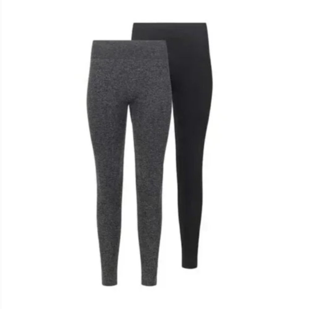Brand New 2-PACK Catherine Malandrino Fleece Lined Seamless Leggings